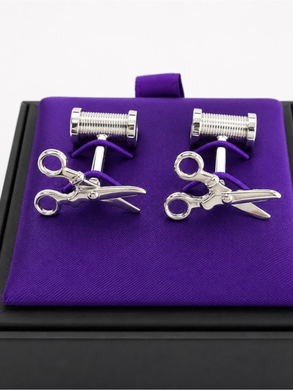 Arturo Calle Stainless Steel Scissors Cufflinks – Box Included